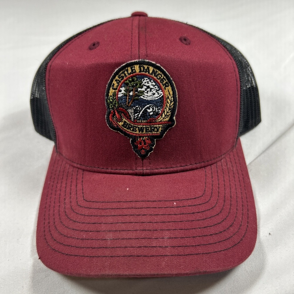 Castle Danger Brewery Snapback Hat Grey Crown w/Blue Mesh Richardson Beer Barley
